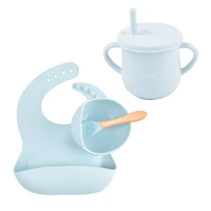 Silicone Dinner Plate Set Toddler Dining Plate Set Containing Baby Suction Cup