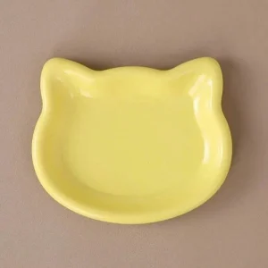 Cartoon Cat Design Pet Food Bowl – Non-Slip Feeding Bowl for Cats & Small Dogs