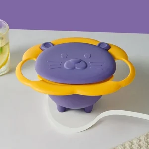 Gyroscopic Bowl Toddler Spill Resistant Bowl 360 Degree Rotating Drop Proof PP