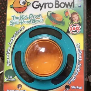 Gyro Snack Bowl-360 Degree Rotate-Spill-Proof Bowl with Lid-Plastic-New In Pkg.